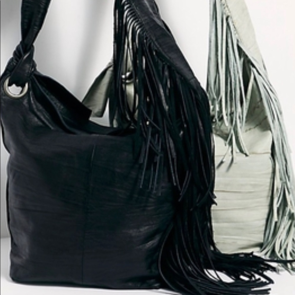 NWT🖤FP🖤Fringed Leather Crossbody Bag